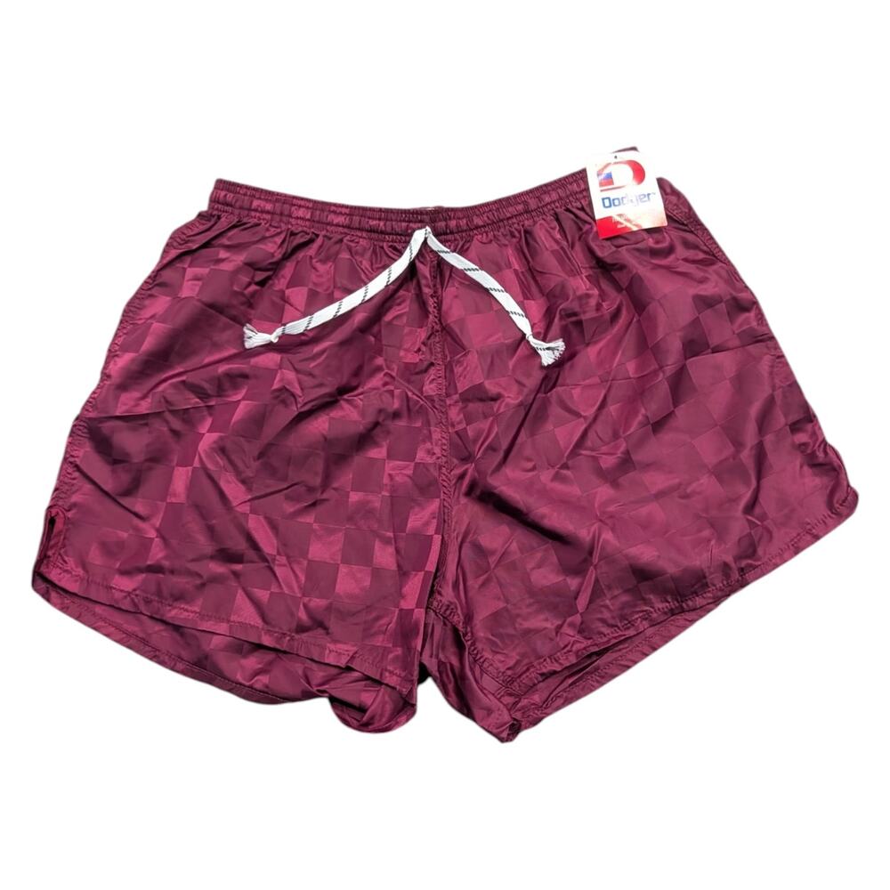80s NWT Checkered Nylon Athletic Shorts